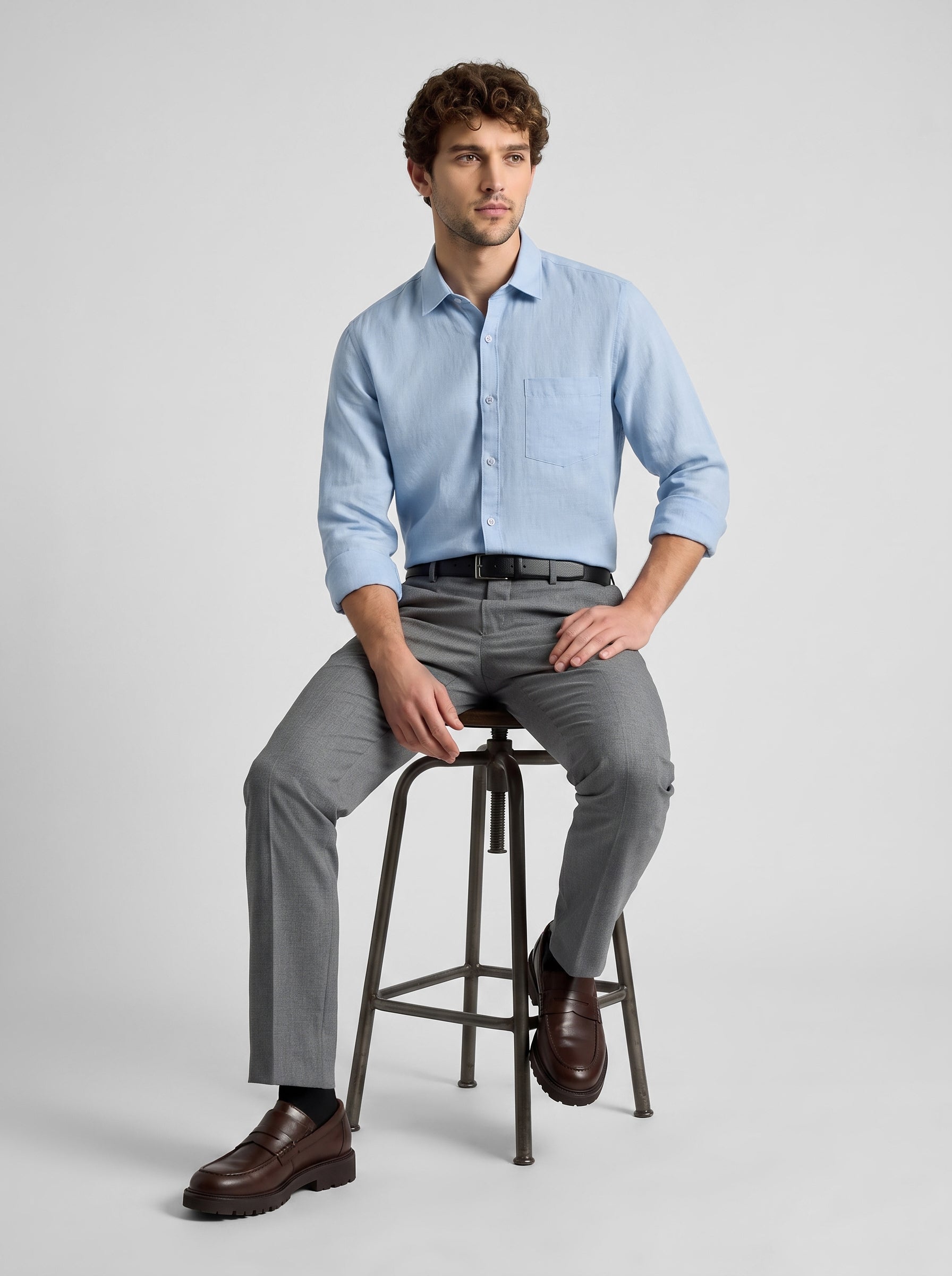 Slim Fit Shirt Sky