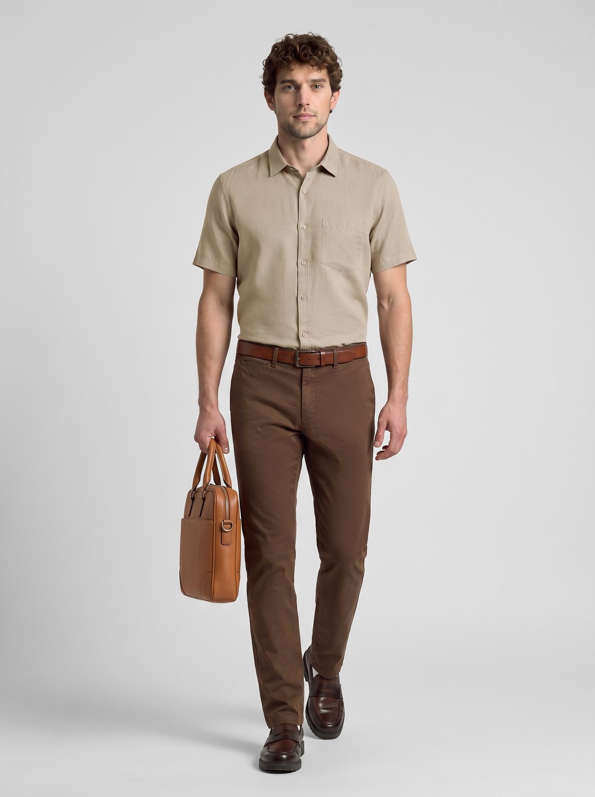 Slim Fit Shirt Beige