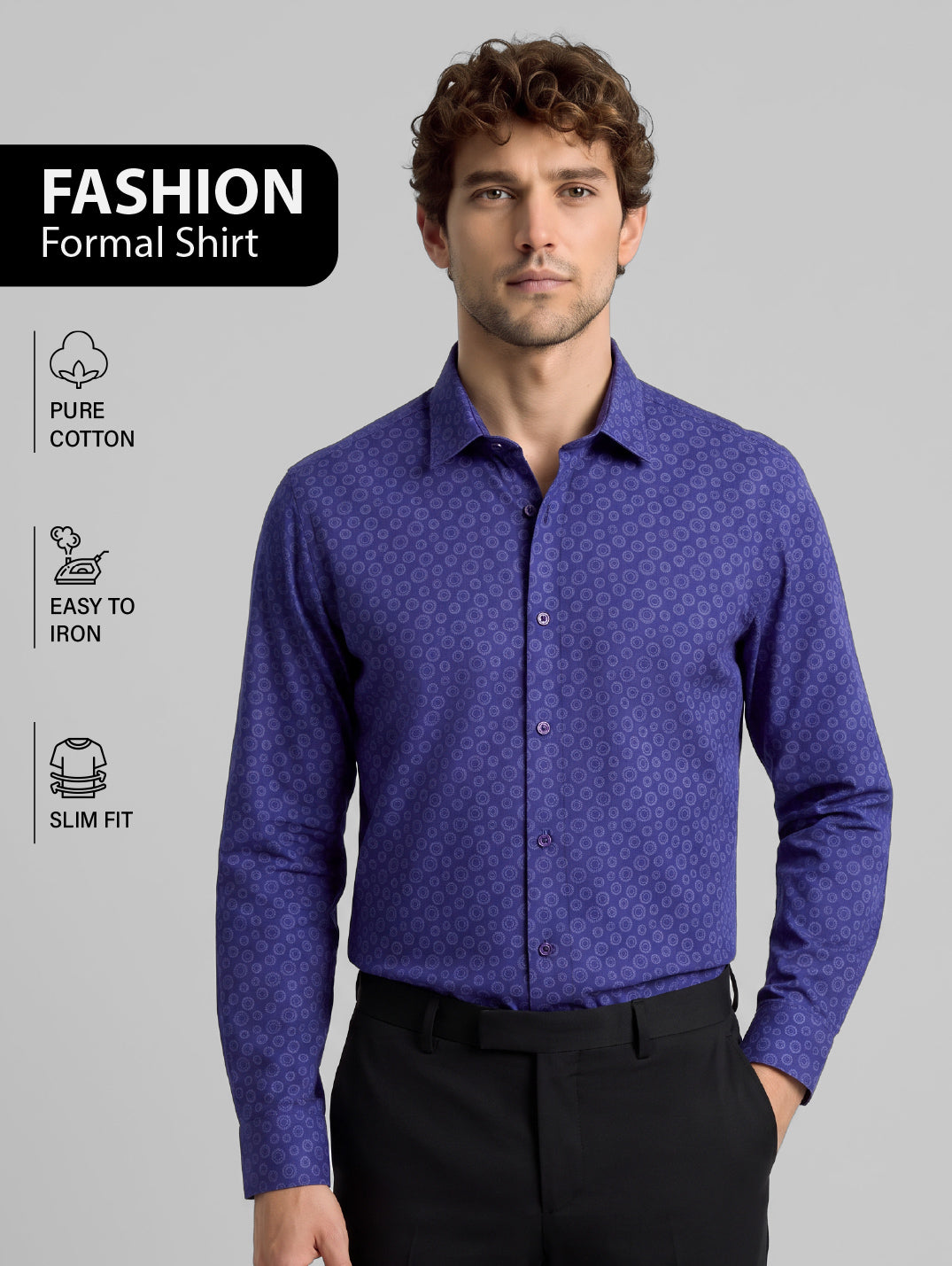 Slim Fit Shirt Air Force Blue