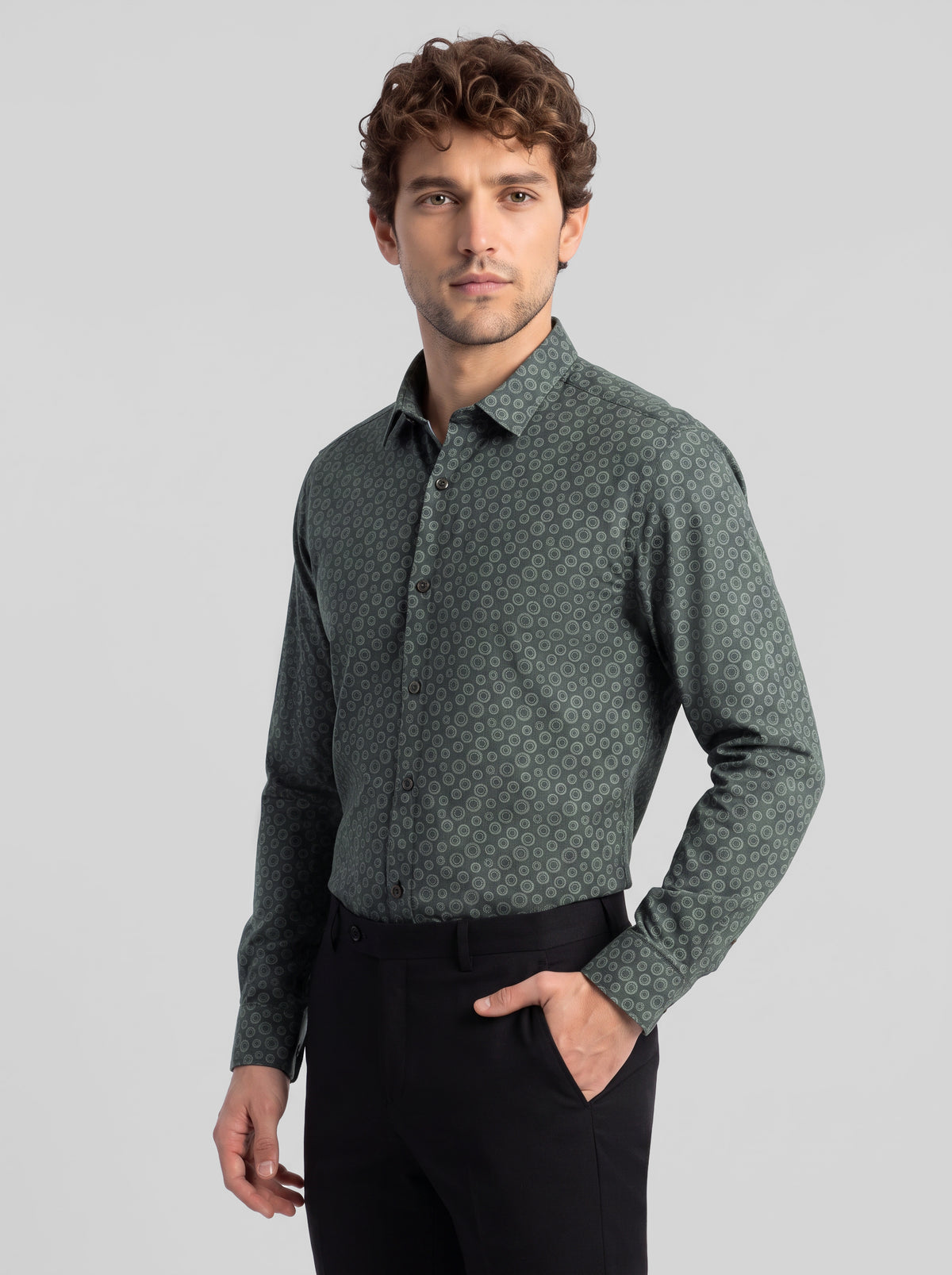 Slim Fit Shirt Dark Grey