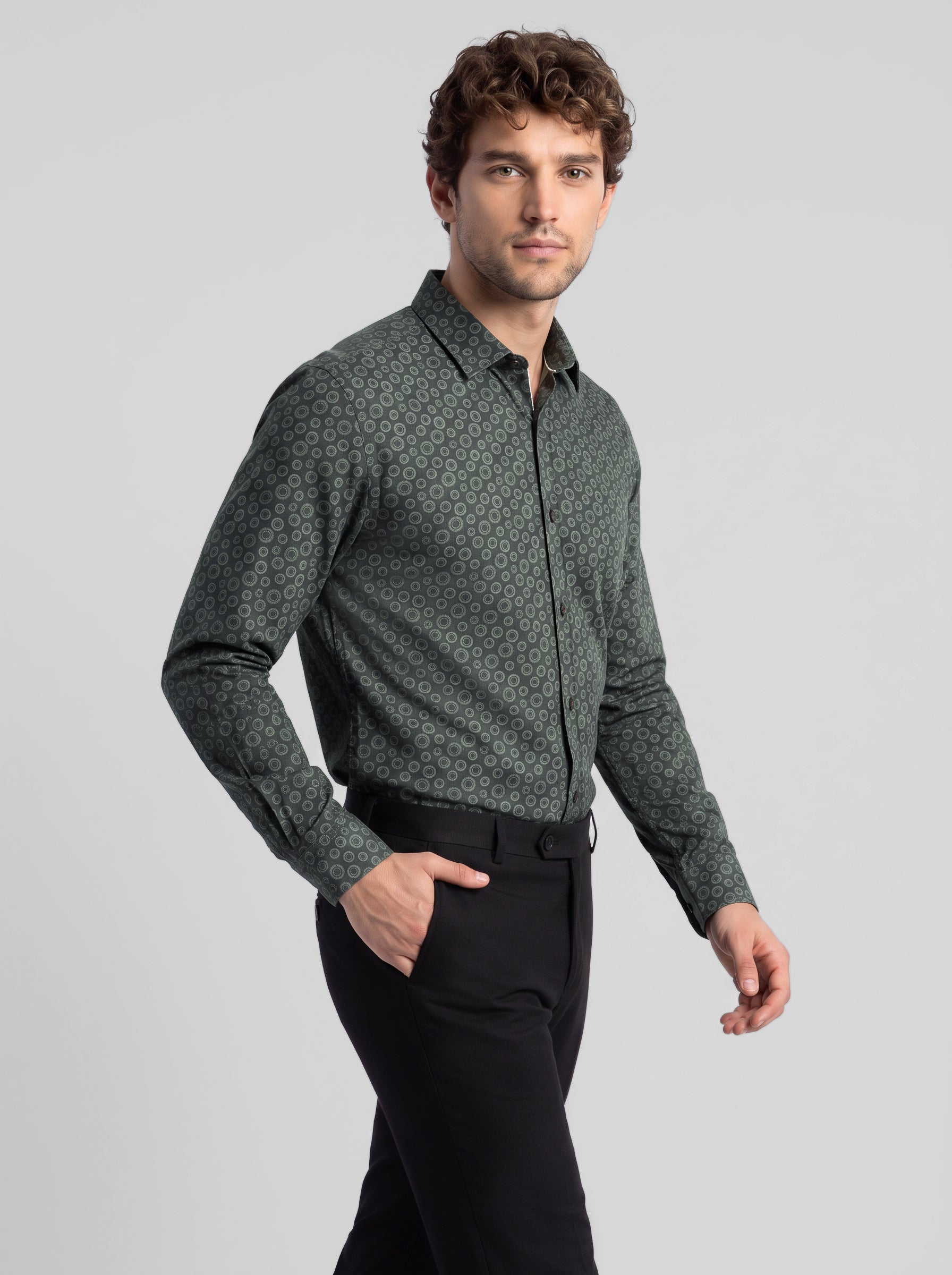Slim Fit Shirt Dark Grey