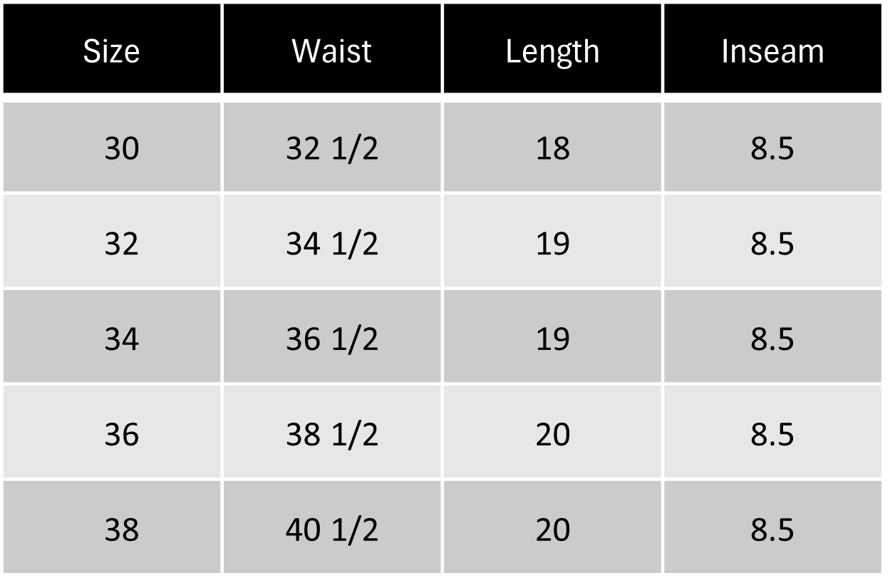 Size Chart IN